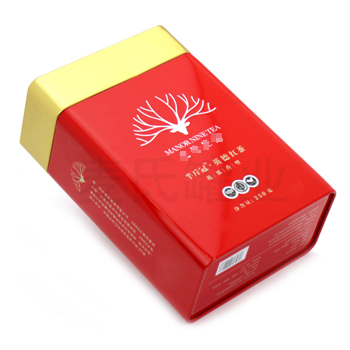 英德紅茶鐵盒，方形茶葉鐵盒包裝